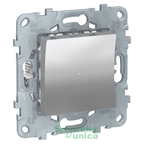NU553730 - UNICA NEW релейный выключатель Wiser нажимной, 10А, алюминий