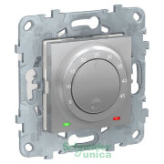 NU550330 - UNICA NEW термостат теплого пола, 10А, выносной термодатчик, алюминий