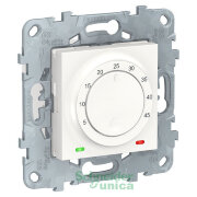 NU550318 - UNICA NEW термостат теплого пола, 10А, выносной термодатчик, белый