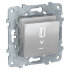 NU528330 - UNICA NEW выключатель карточный, с подсветкой, 10 А, алюминий