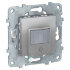 NU552730 - Unica new датчик движения wiser c универсальным кнопочным Led диммером, алюминий
