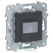NU552754 - Unica new датчик движения wiser c универсальным кнопочным Led диммером, антрацит