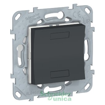 NU553054 - UNICA NEW KNX 2- кнопочный выключатель, АНТРАЦИТ