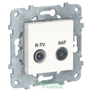 NU545418 - UNICA NEW розетка R-TV/ SAT, одиночная, белый