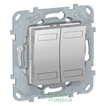 NU553130 - UNICA NEW KNX 4-кнопочный выключатель, АЛЮМИНИЙ