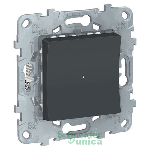 NU551554 - UNICA NEW LED СВЕТОРЕГУЛЯТОР Wiser нажимной, универсальный 7-200Вт, антрацит