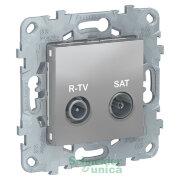 NU545430 - UNICA NEW розетка R-TV/SAT, одиночная, алюминий