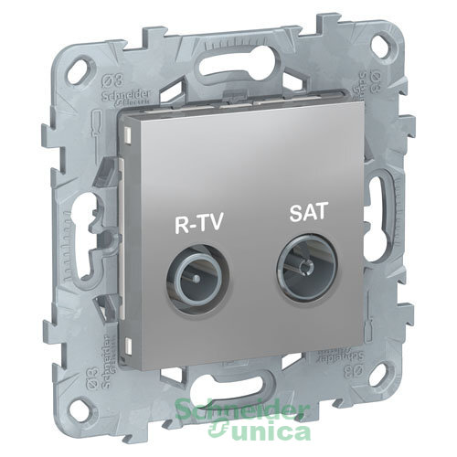 NU545530 - UNICA NEW розетка R-TV/SAT, оконечная, алюминий