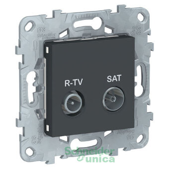 NU545554 - UNICA NEW розетка R-TV/SAT, оконечная, антрацит