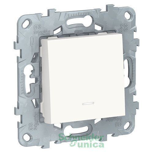 NU520118N - UNICA NEW выключатель 1-клавишный, с подсветкой, сх. 1а, белый