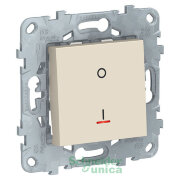 NU526244S - UNICA NEW выключатель двухполюсный, 1-кл., с индик., сх. 2а, 16 AX, 250 В, БЕЖ