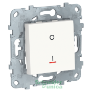 NU526218S - UNICA NEW выключатель двухполюсный, 1-кл., с индик., сх.2а, 16 AX, 250В, белый