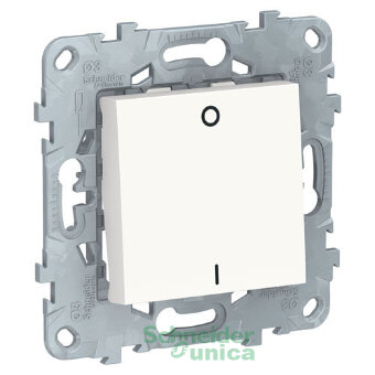 NU526218 - UNICA NEW выключатель двухполюсный, 1-клавишный, сх. 2, 16 AX, 250 В, белый